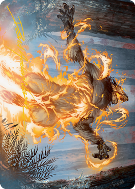 Burn the Accursed Art Card (Gold-Stamped Signature) [Innistrad: Midnight Hunt Art Series] | RetroPlay Games