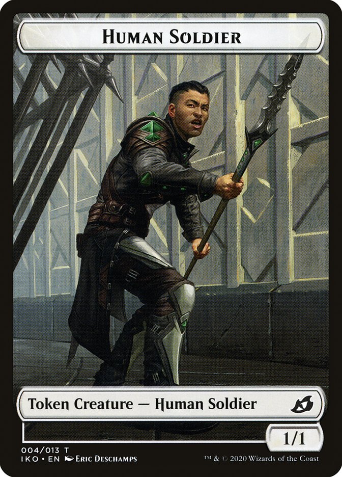 Human Soldier (004/013) [Ikoria: Lair of Behemoths Tokens] | RetroPlay Games