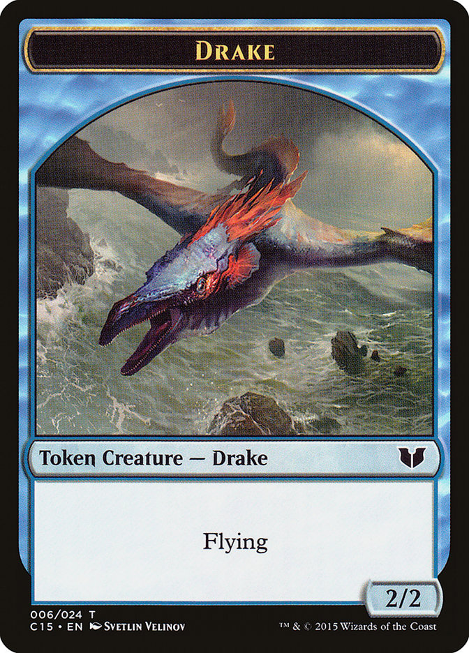 Drake // Elemental (020) Double-Sided Token [Commander 2015 Tokens] | RetroPlay Games