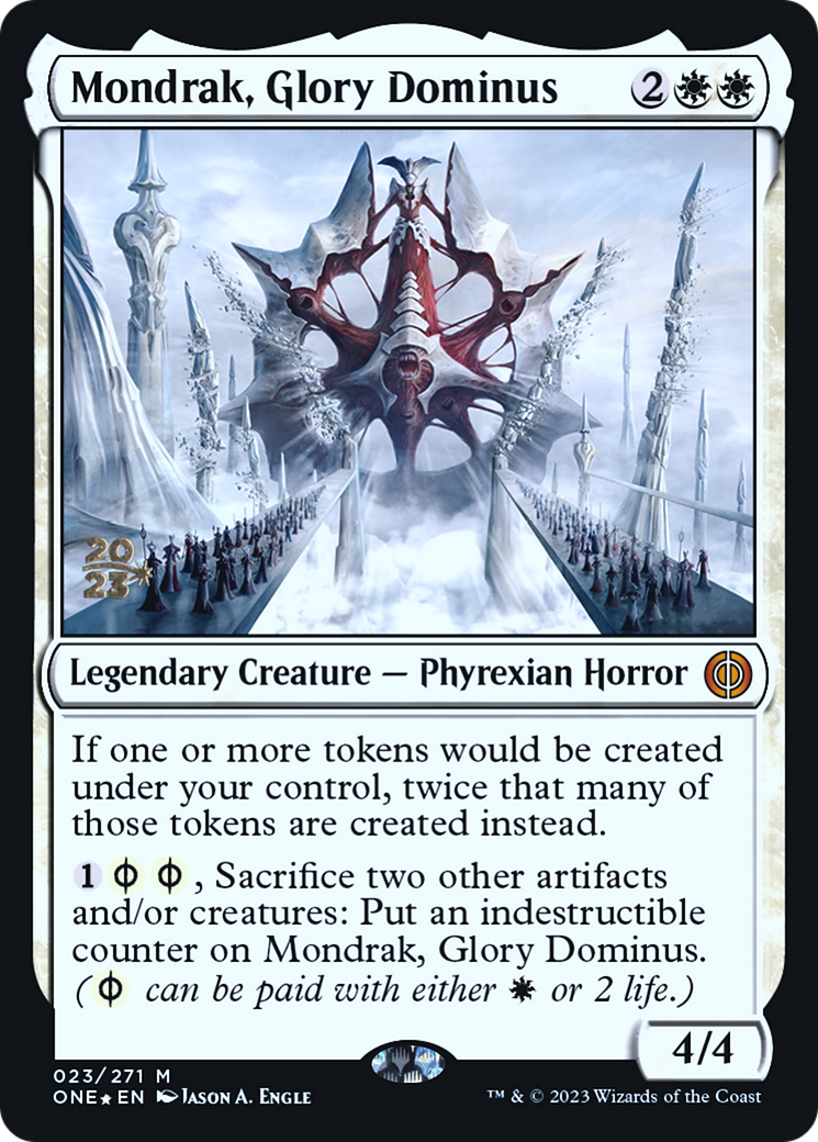 Mondrak, Glory Dominus [Phyrexia: All Will Be One Prerelease Promos] | RetroPlay Games