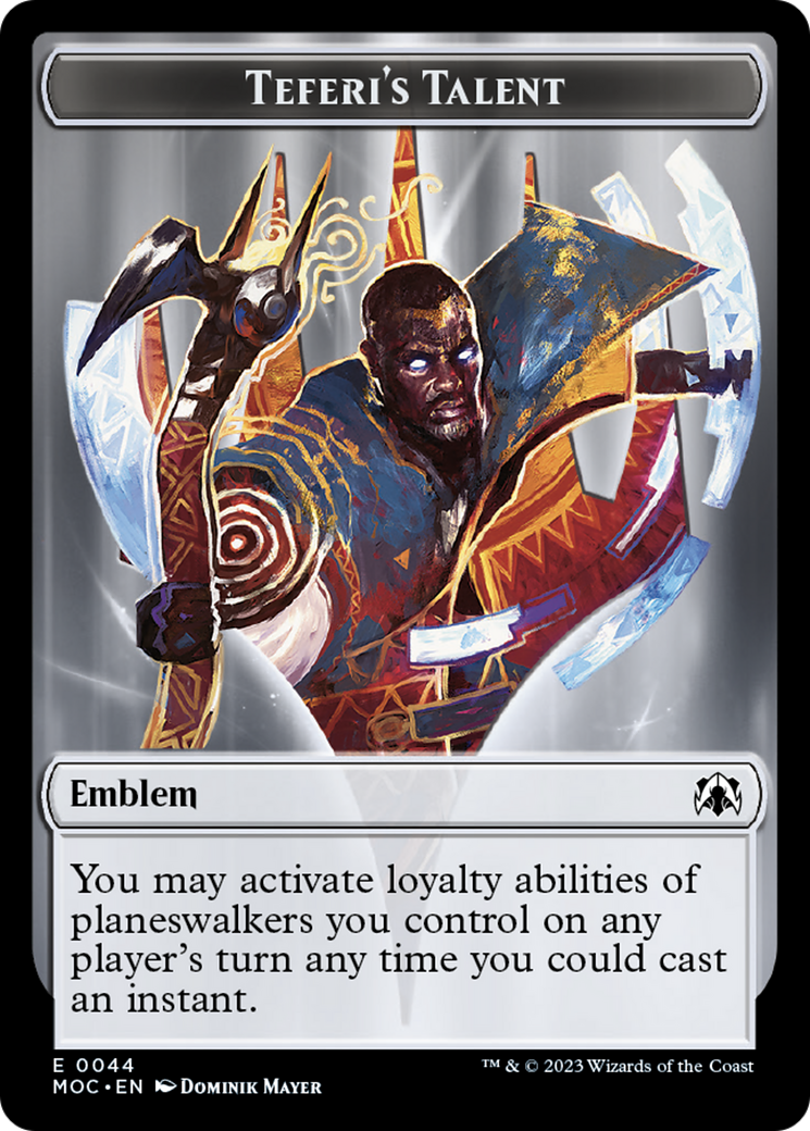 Teferi's Talent Emblem [March of the Machine Commander Tokens] | RetroPlay Games