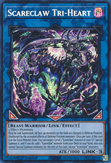 Scareclaw Tri-Heart [MP23-EN088] Prismatic Secret Rare | RetroPlay Games