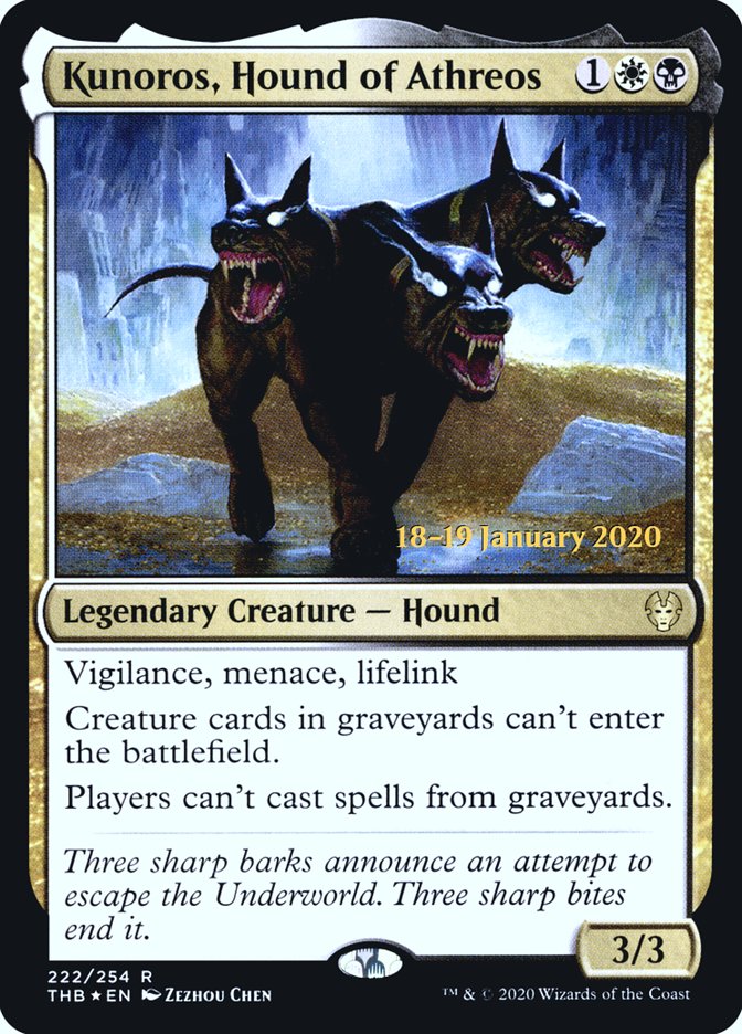 Kunoros, Hound of Athreos [Theros Beyond Death Prerelease Promos] | RetroPlay Games