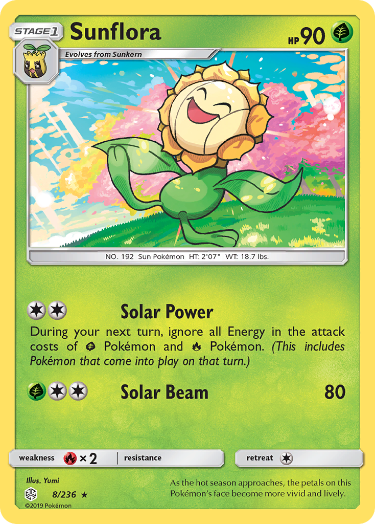 Sunflora (8/236) [Sun & Moon: Cosmic Eclipse] | RetroPlay Games