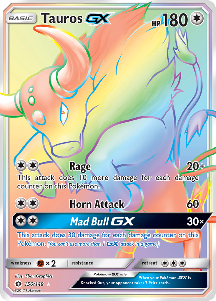 Tauros GX (156/149) [Sun & Moon: Base Set] | RetroPlay Games