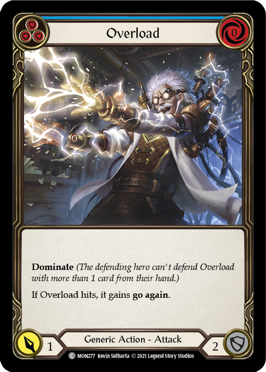 Overload (Blue) [MON277-RF] (Monarch)  1st Edition Rainbow Foil | RetroPlay Games