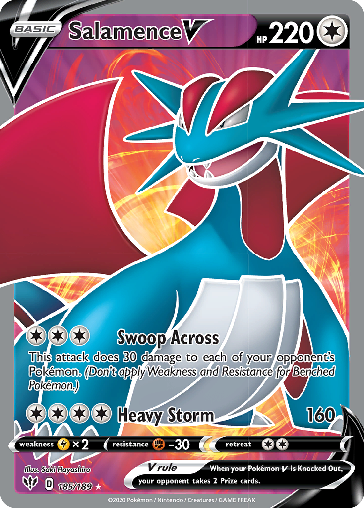 Salamence V (185/189) [Sword & Shield: Darkness Ablaze] | RetroPlay Games