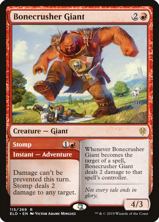 Bonecrusher Giant // Stomp (Promo Pack) [Throne of Eldraine Promos] | RetroPlay Games