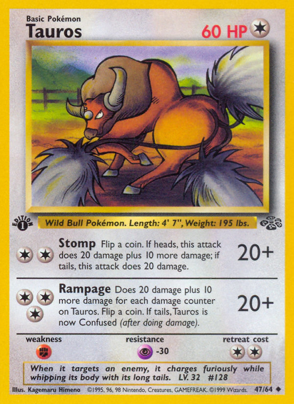 Tauros (47/64) [Jungle 1st Edition] | RetroPlay Games