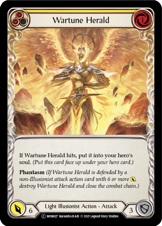 Wartune Herald (Yellow) [U-MON027-RF] (Monarch Unlimited)  Unlimited Rainbow Foil | RetroPlay Games