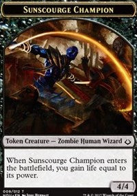 Sunscourge Champion // Zombie Double-sided Token [Hour of Devastation Tokens] | RetroPlay Games