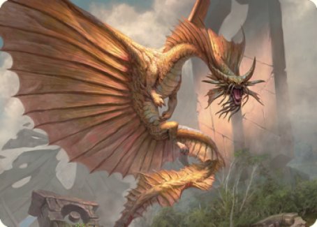 Ancient Gold Dragon Art Card (28) [Commander Legends: Battle for Baldur's Gate Art Series] | RetroPlay Games