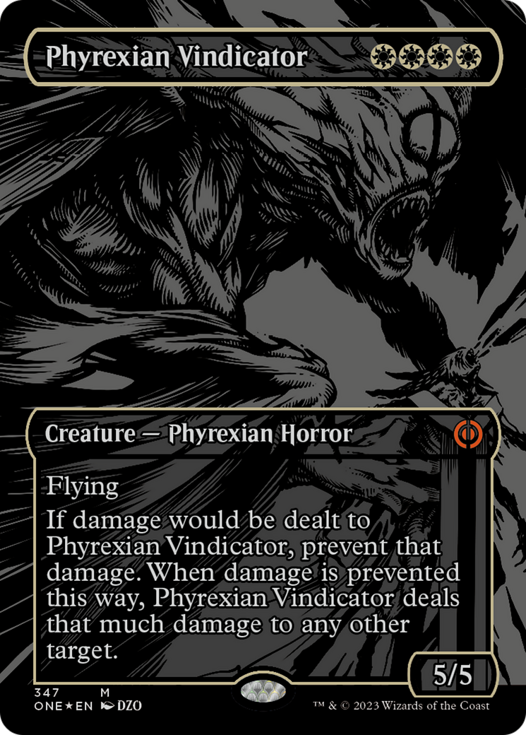 Phyrexian Vindicator (Oil Slick Raised Foil) [Phyrexia: All Will Be One] | RetroPlay Games