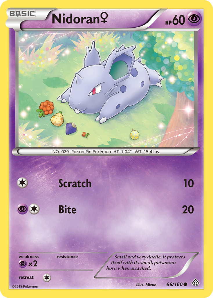 Nidoran (66/160) (Female) [XY: Primal Clash] | RetroPlay Games