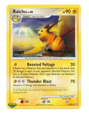 Raichu (27/99) (Staff Prerelease Promo) [Nintendo: Black Star Promos] | RetroPlay Games