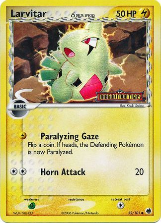 Larvitar (52/101) (Delta Species) (Stamped) [EX: Dragon Frontiers] | RetroPlay Games