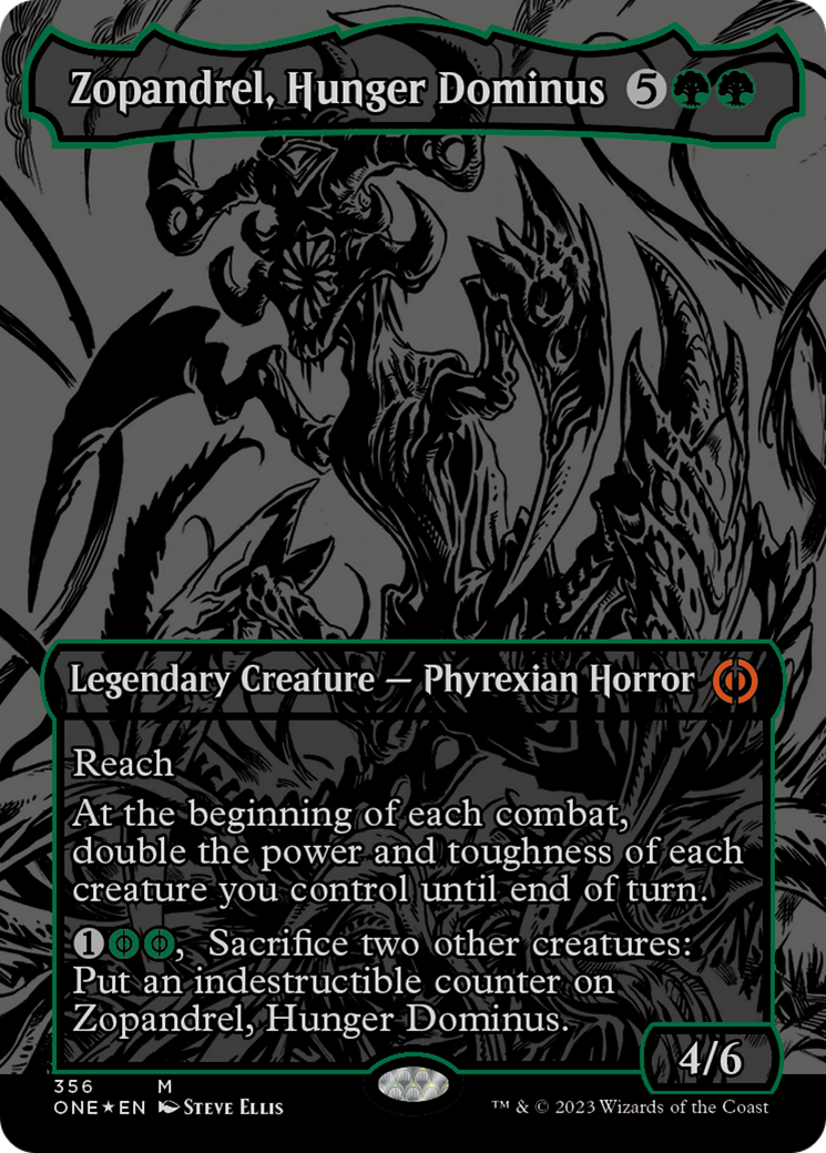 Zopandrel, Hunger Dominus (Oil Slick Raised Foil) [Phyrexia: All Will Be One] | RetroPlay Games