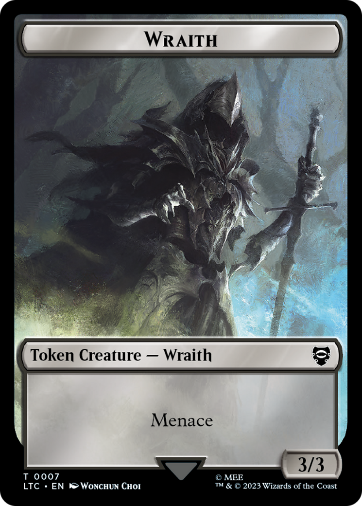 Goblin // Wraith Double-Sided Token [The Lord of the Rings: Tales of Middle-Earth Commander Tokens] | RetroPlay Games