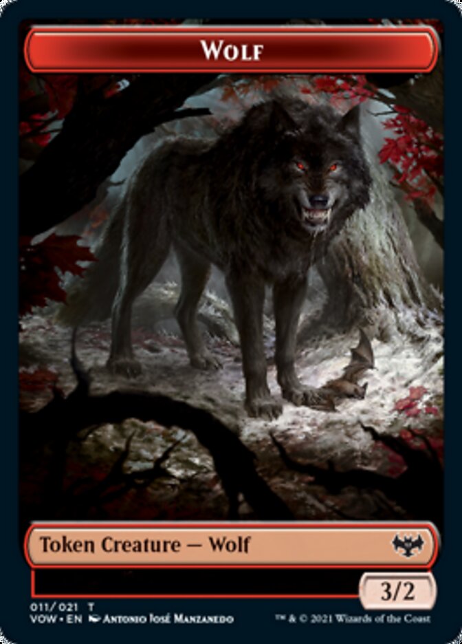 Wolf Token (011) [Innistrad: Crimson Vow Tokens] | RetroPlay Games