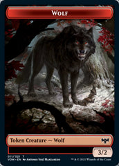 Wolf (011) // Treasure Double-sided Token [Innistrad: Crimson Vow Tokens] | RetroPlay Games