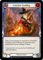 Emeritus Scolding (Blue) [EVR127] (Everfest)  1st Edition Rainbow Foil | RetroPlay Games