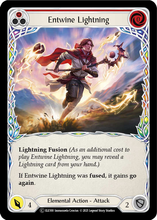 Entwine Lightning (Red) [U-ELE100] (Tales of Aria Unlimited)  Unlimited Rainbow Foil | RetroPlay Games