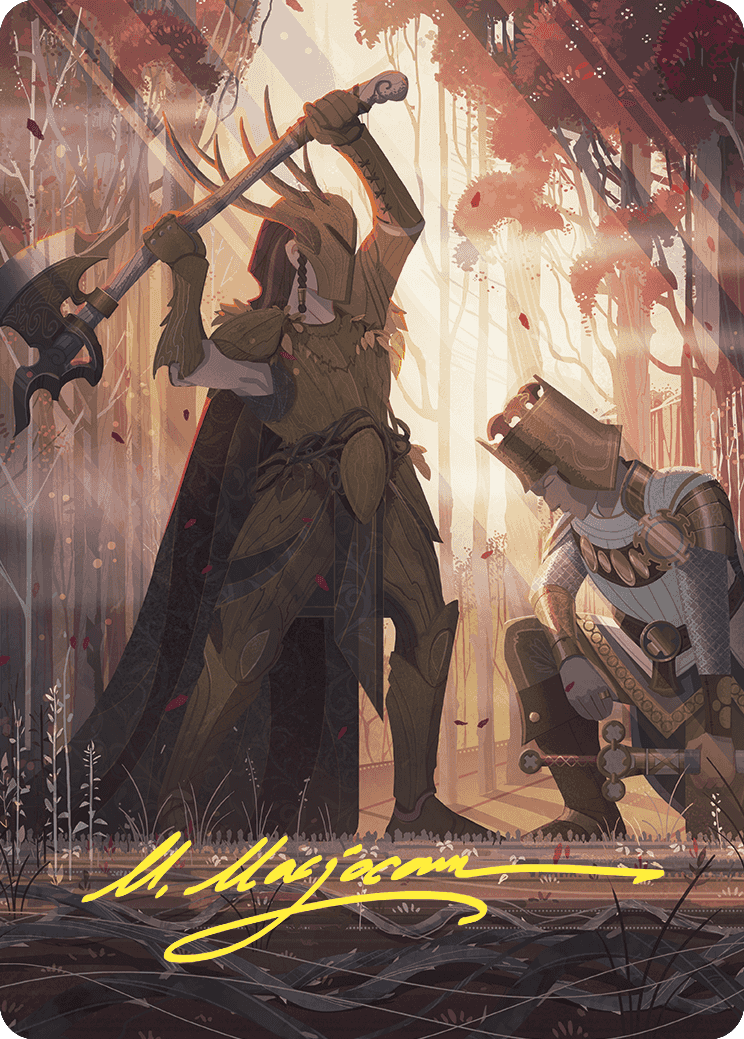 Karmic Justice Art Card (Gold-Stamped Signature) [Wilds of Eldraine Art Series] | RetroPlay Games