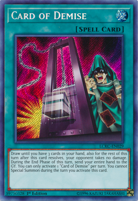 Card of Demise [LCKC-EN029] Secret Rare | RetroPlay Games