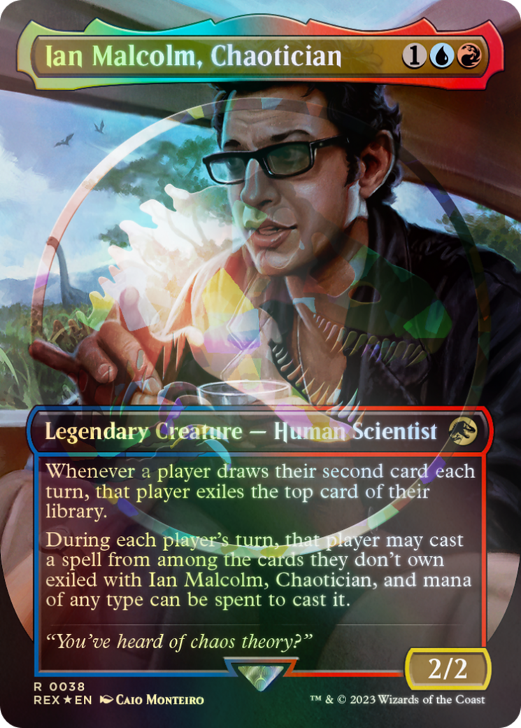 Ian Malcolm, Chaotician Emblem (Borderless) [Jurassic World Collection Tokens] | RetroPlay Games