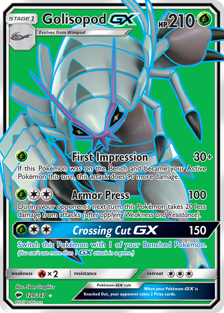 Golisopod GX (129/147) [Sun & Moon: Burning Shadows] | RetroPlay Games