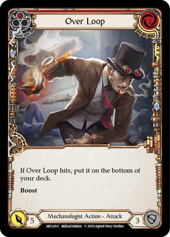 Over Loop (Red) [ARC020-C] (Arcane Rising)  1st Edition Rainbow Foil | RetroPlay Games