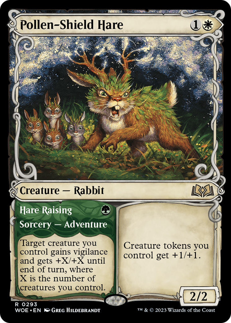 Pollen-Shield Hare // Hare Raising (Promo Pack) [Wilds of Eldraine Promos] | RetroPlay Games