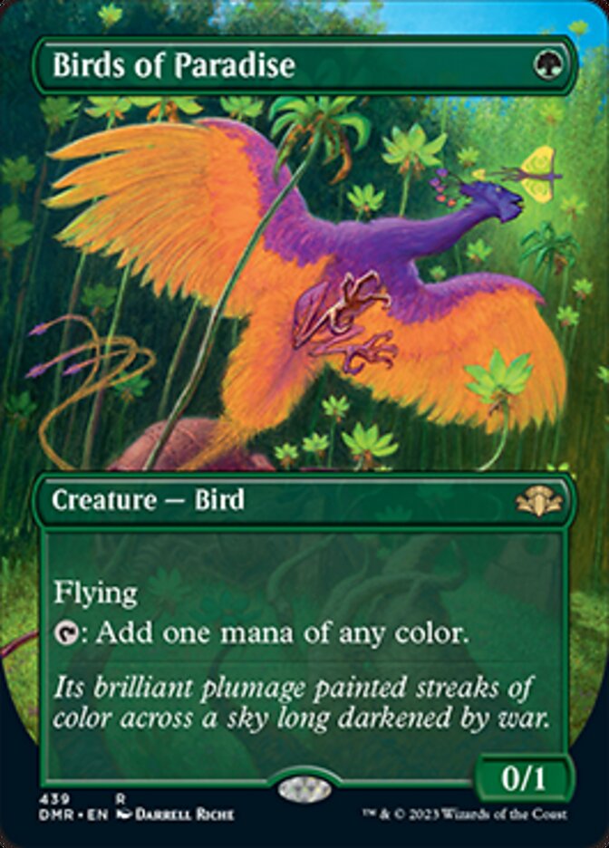 Birds of Paradise (Borderless Alternate Art) [Dominaria Remastered] | RetroPlay Games