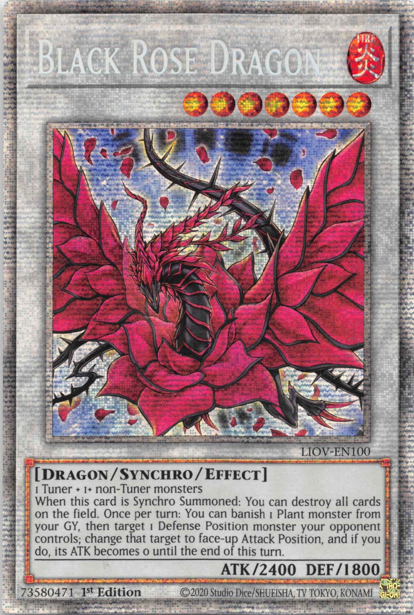 Black Rose Dragon [LIOV-EN100] Starlight Rare | RetroPlay Games