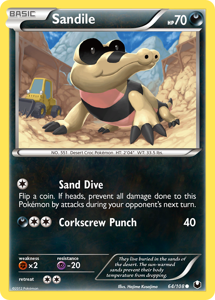 Sandile (64/108) [Black & White: Dark Explorers] | RetroPlay Games