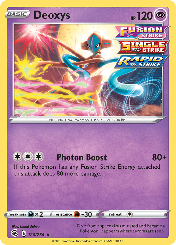 Deoxys (120/264) (Theme Deck Exclusive) [Sword & Shield: Fusion Strike] | RetroPlay Games