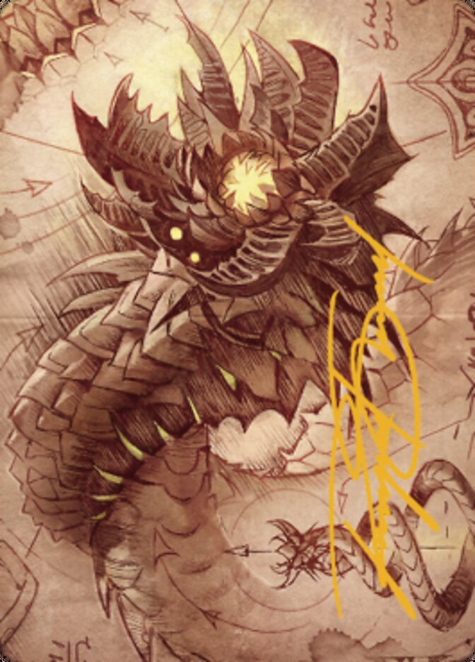 Wurmcoil Engine Art Card (Gold-Stamped Signature) [The Brothers' War Art Series] | RetroPlay Games