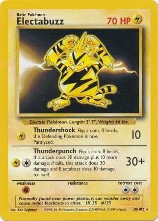 Electabuzz (20/102) [Base Set Unlimited] | RetroPlay Games