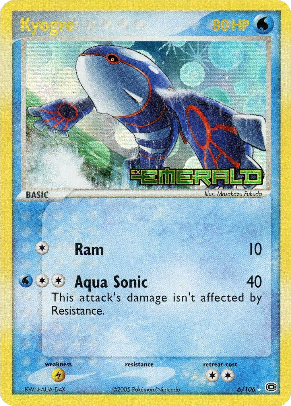 Kyogre (6/106) (Stamped) [EX: Emerald] | RetroPlay Games