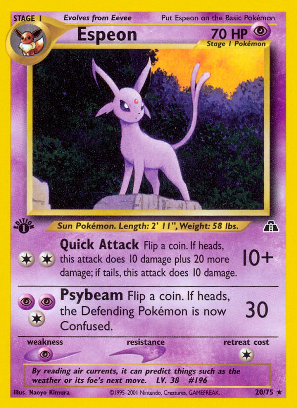 Espeon (20/75) [Neo Discovery 1st Edition] | RetroPlay Games