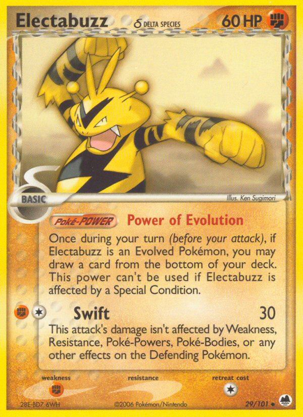 Electabuzz (29/101) (Delta Species) [EX: Dragon Frontiers] | RetroPlay Games