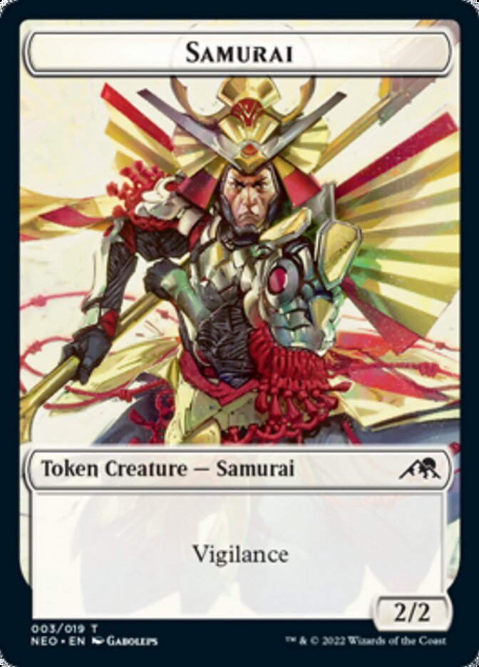 Samurai // Mechtitan Double-sided Token [Kamigawa: Neon Dynasty Tokens] | RetroPlay Games