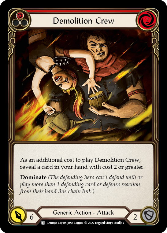 Demolition Crew (Red) [UZU010] (Outsiders Uzuri Blitz Deck) | RetroPlay Games