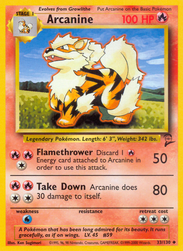 Arcanine (33/130) [Base Set 2] | RetroPlay Games