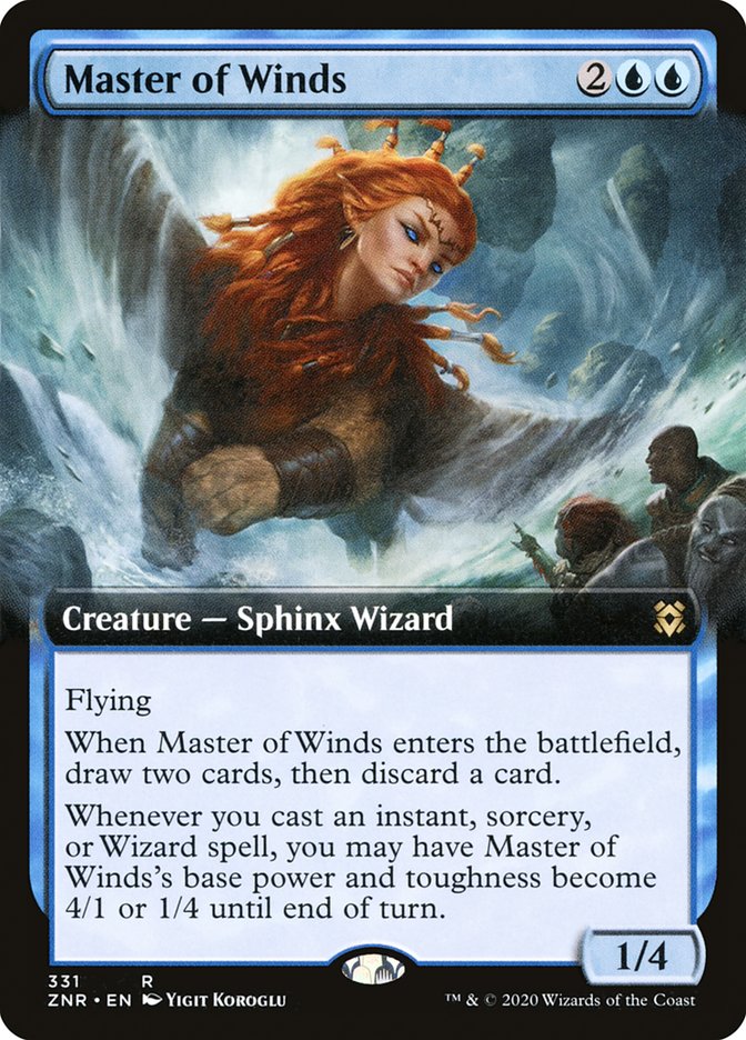 Master of Winds (Extended Art) [Zendikar Rising] | RetroPlay Games