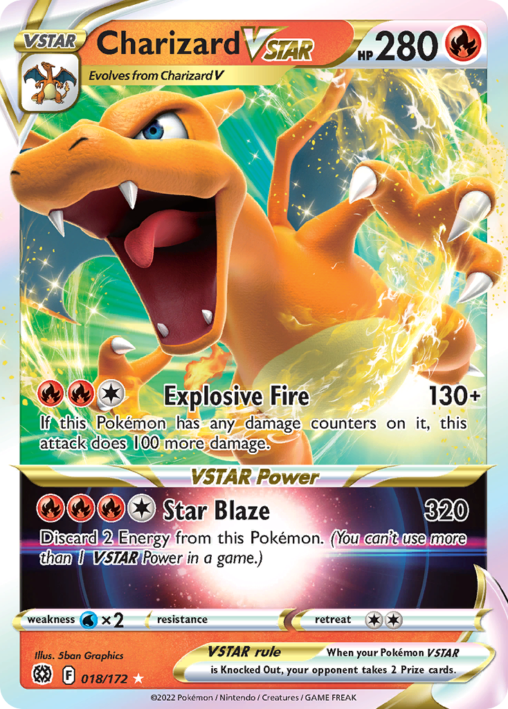 Charizard VSTAR (018/172) (Jumbo Card) [Sword & Shield: Brilliant Stars] | RetroPlay Games