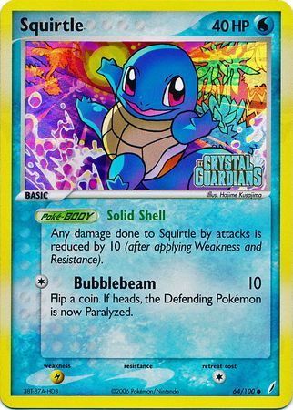 Squirtle (64/100) (Stamped) [EX: Crystal Guardians] | RetroPlay Games