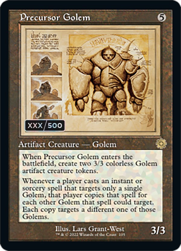 Precursor Golem (Retro Schematic) (Serial Numbered) [The Brothers' War Retro Artifacts] | RetroPlay Games