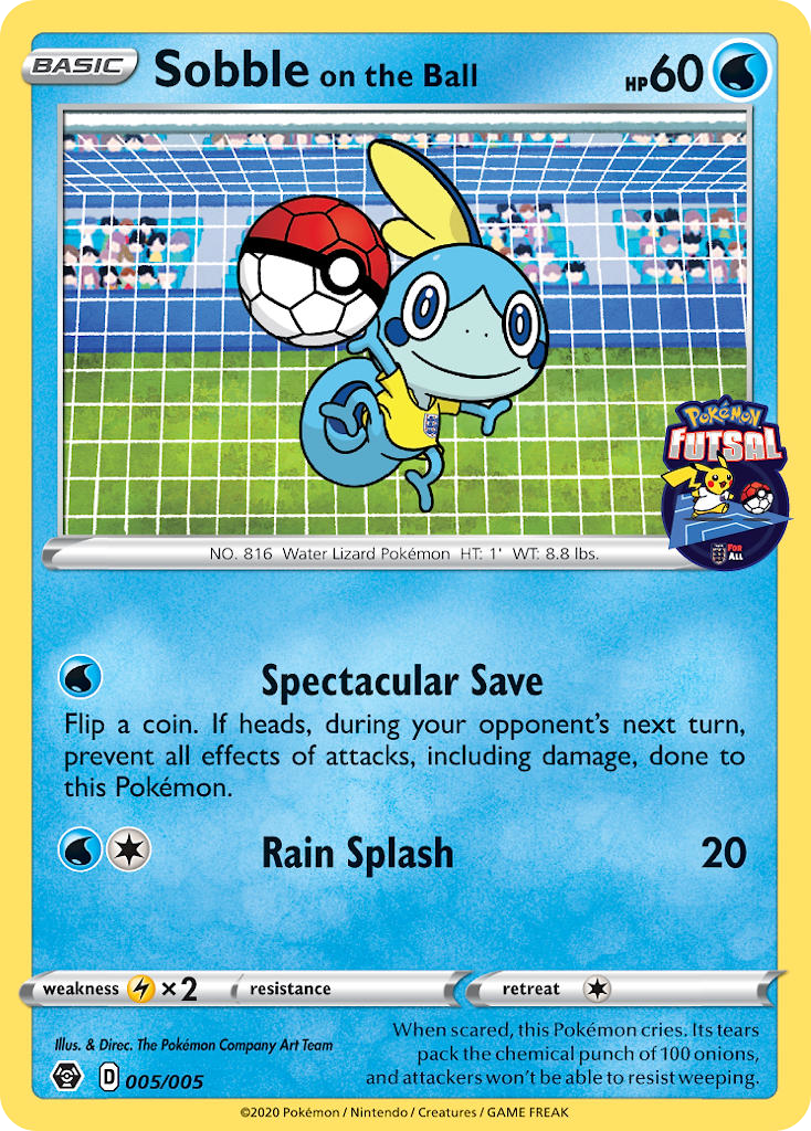 Sobble on the Ball (005/005) [Pokemon Futsal Collection] | RetroPlay Games