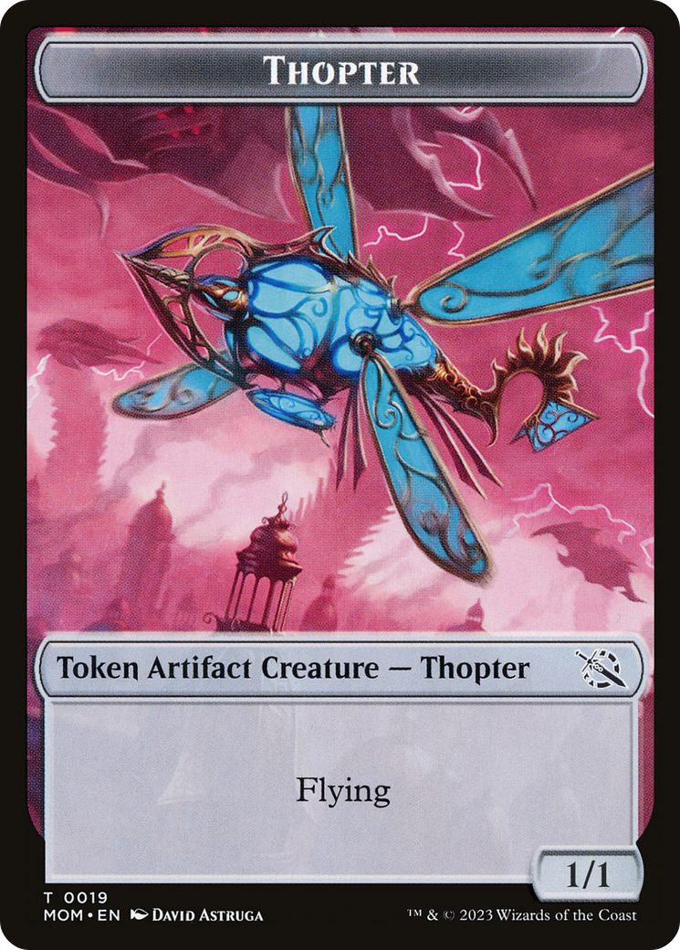 Warrior // Thopter Double-Sided Token [March of the Machine Tokens] | RetroPlay Games